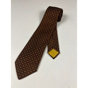 Vintage Gucci x Bond Fifth‎ Avenue Geometric Silk Necktie Made in Italy Mens Tie